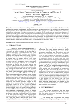 Use of Stone Powder with Sand in Concrete and Mortar: A Waste
