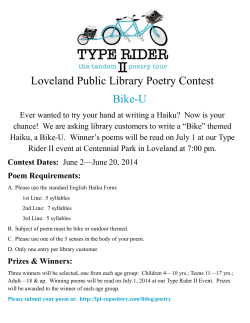 Loveland Public Library Poetry Contest Bike-U