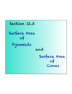 Section 12.3 Surface Area of Pyramids - District 196 e