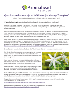 Questions and Answers from &ldquo;A Webinar for