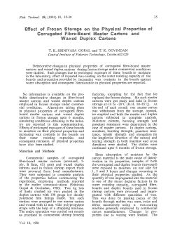 Effect of frozen storage on the physical properties of corrugated fibre