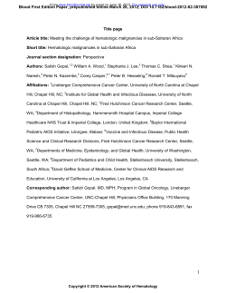 Title page Article title: Meeting the challenge of