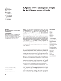 HLA profile of three ethnic groups living in the North