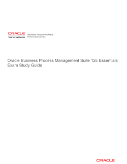 Oracle Business Process Management Suite 12c Essentials Exam