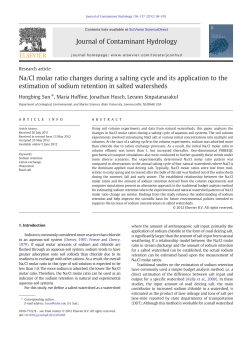 Na/Cl molar ratio changes during a salting cycle