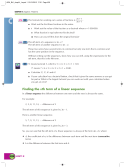Finding the nth term of a linear sequence