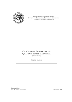 On Closure Properties of Quantum Finite Automata