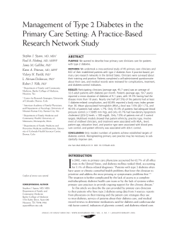 Management of Type 2 Diabetes in the Primary Care Setting