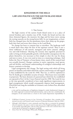 KINGDOMS IN THE HILLS LAW AND POLITICS IN THE