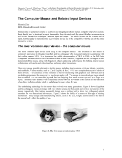 The Computer Mouse and Related Input Devices