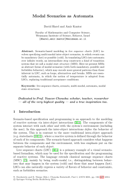 Modal Scenarios - The Faculty of Mathematics and Computer