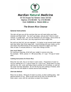 The Brown Rice Cleanse