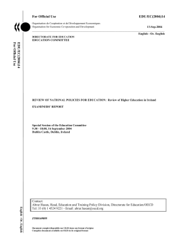 Review of Higher Education in Ireland