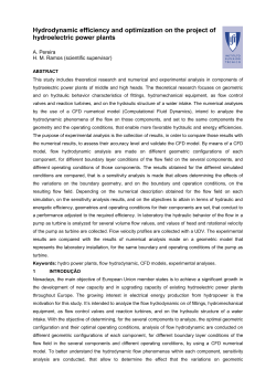 Hydrodynamic efficiency and optimization on the