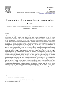 The evolution of arid ecosystems in eastern Africa