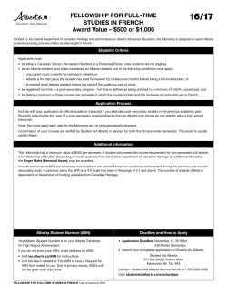 Application - Fellowship for Full