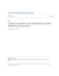 Catholicism and the Court - UST Research Online