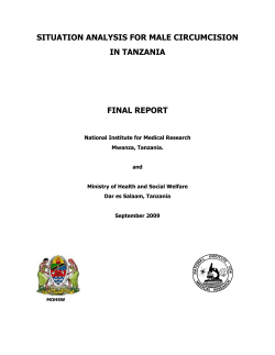 situation analysis for male circumcision in tanzania