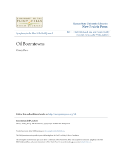 Oil Boomtowns - New Prairie Press