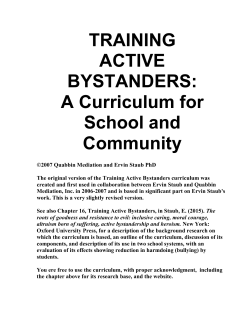 TRAINING ACTIVE BYSTANDERS: A Curriculum for School and