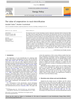 The value of cooperatives in rural electrification