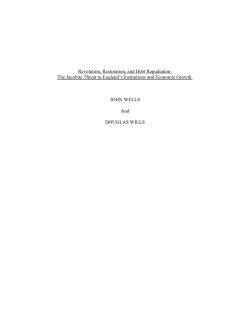Revolution, Restoration, and Debt Repudiation: The Jacobite Threat