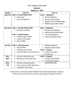 KS4 CURRICULUM MAP Edexcel History B