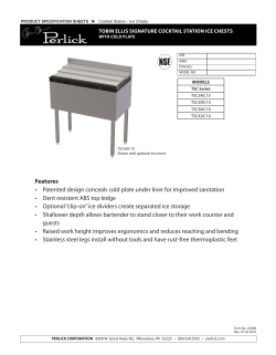 Cocktail Station Ice Chests with Cold plate Z2386 Spec Sheet