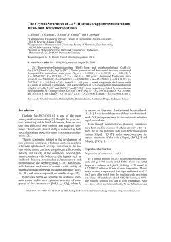 The Crystal Structures of 2-(3`-Hydroxypropyl)benzimidazolium