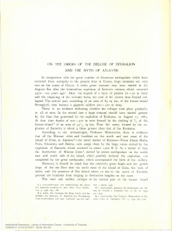 On the Origin of the Delnge of Deukalion and the Myth of Atlantis