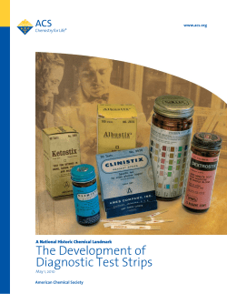 The Development of Diagnostic Test Strips