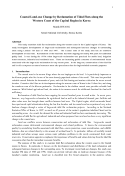 Coastal Land-Use Changes by Reclamation of the Tidal Flats along