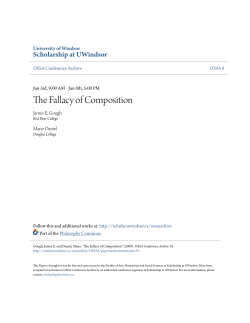The Fallacy of Composition - Scholarship at UWindsor