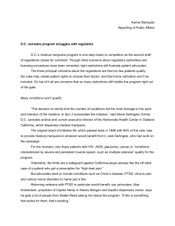 D.C. cannabis program struggles with regulation