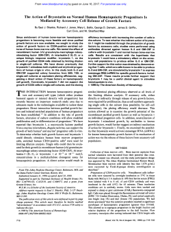 The Action of Bryostatin on Normal Human