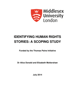 identifying human rights stories: a scoping study