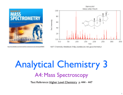 A4: Mass Spectroscopy