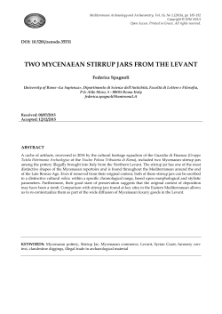 PDF - Mediterranean Archaeology and Archaeometry