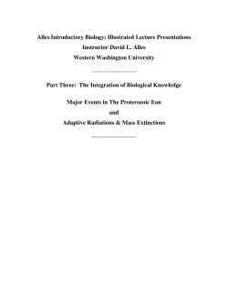 Alles Introductory Biology - Western Washington University