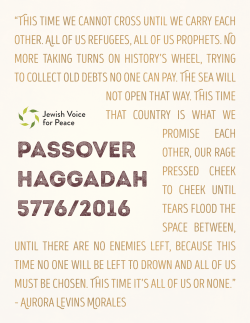 5776/2016 Passover Haggadah