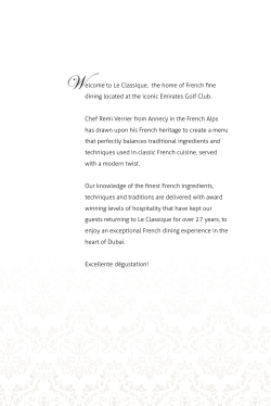 to view the Le Classique dinner menu
