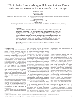 226Ra in barite: Absolute dating of Holocene Southern