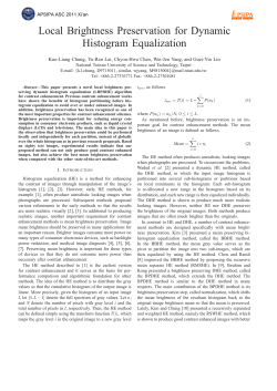 Local Brightness Preservation for Dynamic Histogram