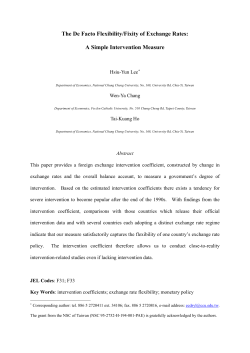 The De Facto Flexibility/Fixity of Exchange Rates: A Simple