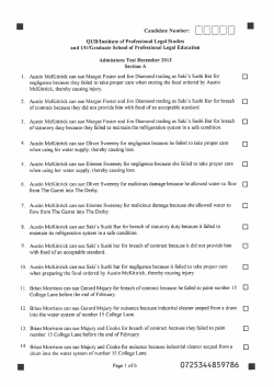 Admissions Test - December 2013 Section A