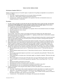 Science Assessment Stage A--Performance Standard 12B-A
