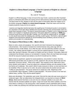 English is a Stress-Based Language