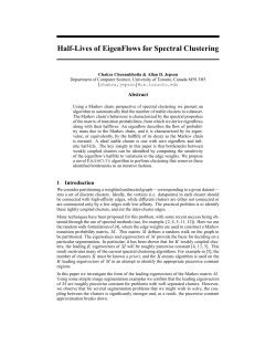 Half-Lives of EigenFlows for Spectral Clustering