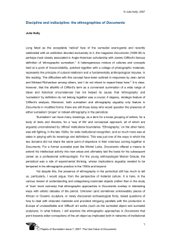 Discipline and indiscipline: the ethnographies of