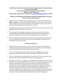 Notifications and Statements of Reasons for